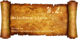 Weiszberg Lívia névjegykártya